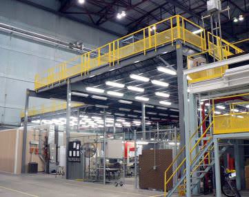 Mezzanine Handrail system